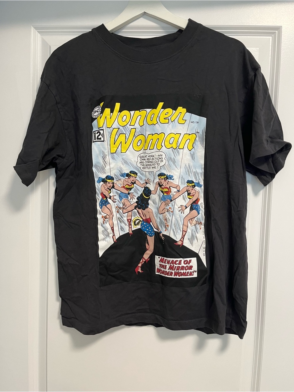 H&M Black Wonder Woman Comic Graphic Tee